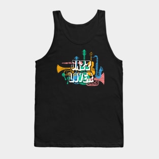 Jazz Lovers Musical Instruments Tank Top